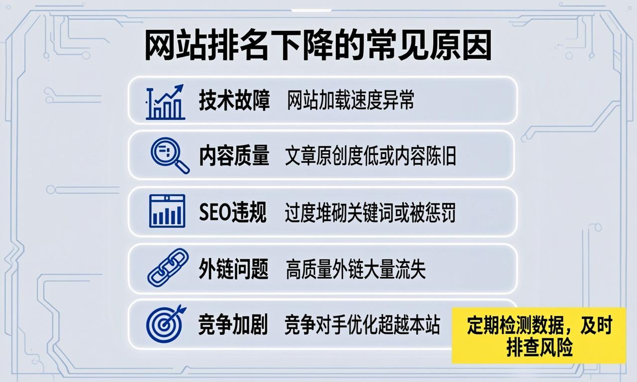 网站排名下降的常见原因|ikunsem