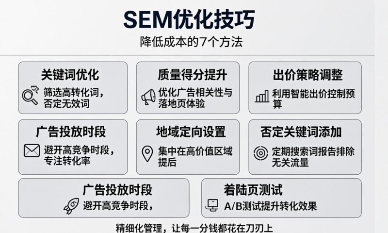 SEM优化技巧：降低成本的7个方法|ikunsem