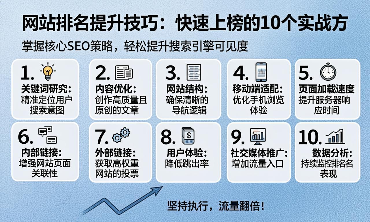网站排名提升技巧：快速上榜的10个实战方法|ikunsem