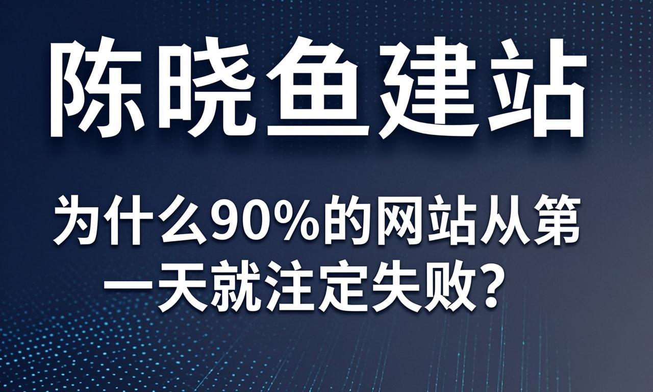 陈晓鱼建站：为什么90%的网站从第一天就注定失败？|ikunsem
